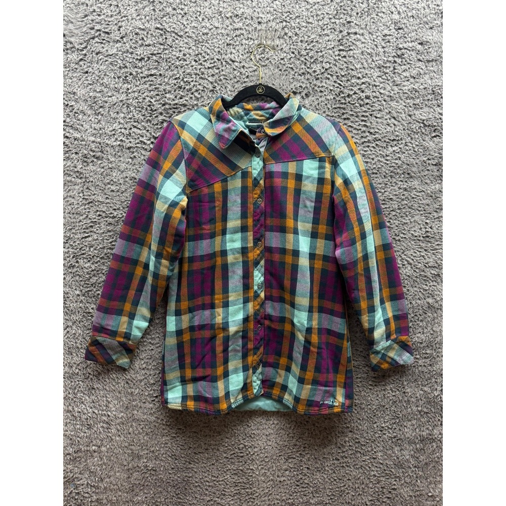 The‎ North Face Valley Twill Flannel Plaid Button Up Jacket Womens Size M